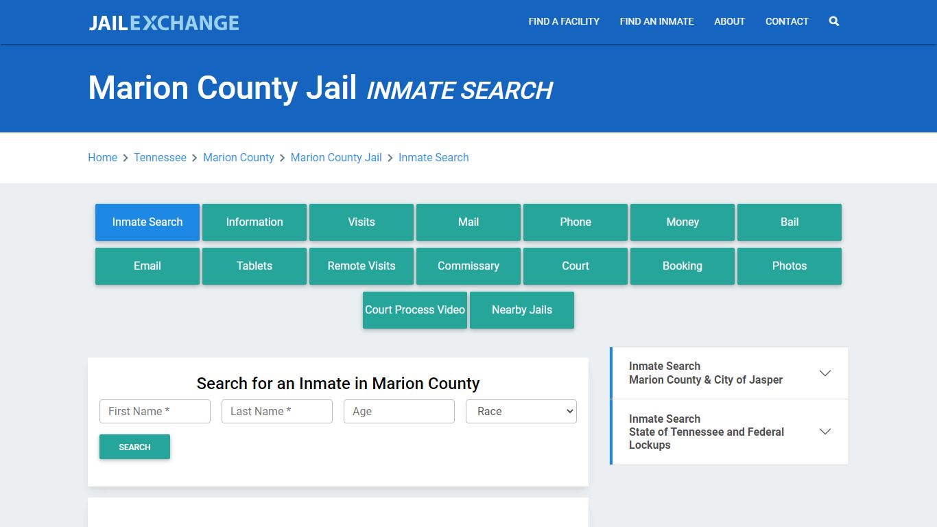 Marion County Jail, TN Inmate Search: Roster & Mugshots - Jail Exchange